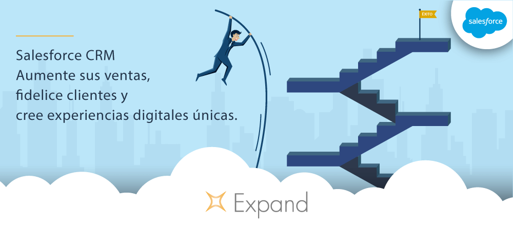 ¿Qué es Salesforce?. La plataforma que le permite aumentar las ventas, fidelidad clientes, y crear experiencias digitales únicas. ¿Qué es Salesforce CRM?. La plataforma que le permite aumentar las ventas, fidelidad clientes, y crear experiencias digitales únicas.