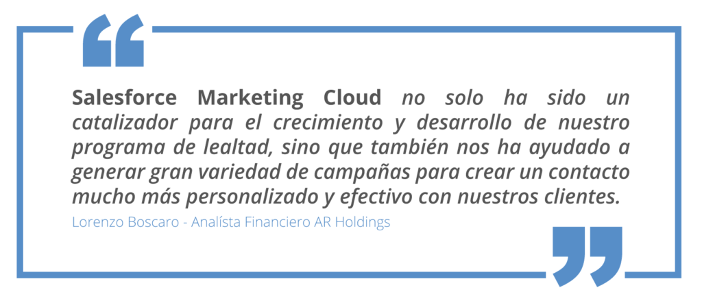 Implementación de Salesforce Marketing Cloud, catalizador del crecimiento de programa de lealtad