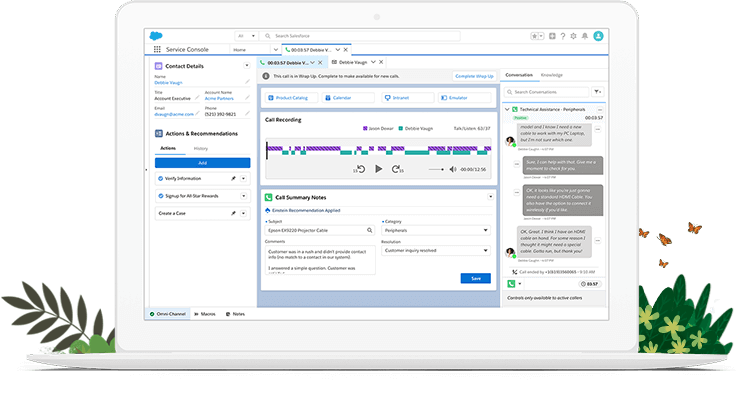 Service Cloud voice call