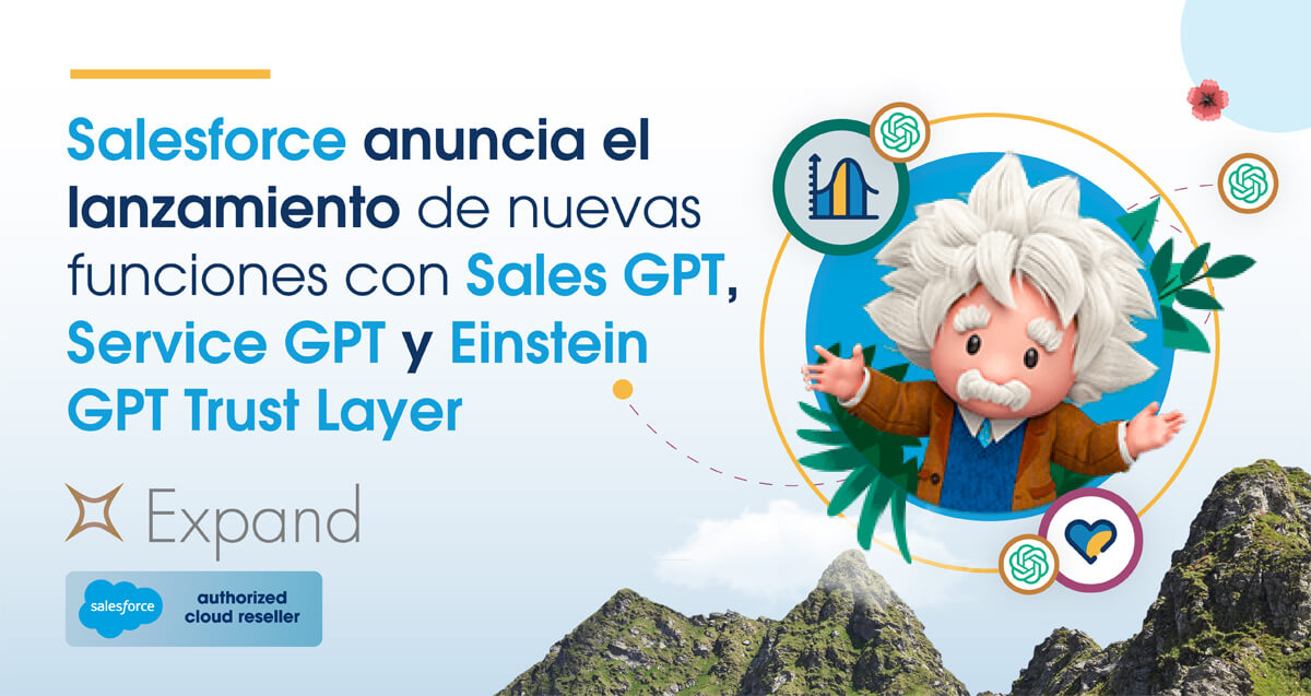 Salesforce anuncia el lanzamiento de nuevas funciones con Sales GPT, Service GPT y Einstein GPT Trust Layer Salesforce anuncia el lanzamiento de nuevas funciones con Sales GPT, Service GPT y Einstein GPT Trust Layer