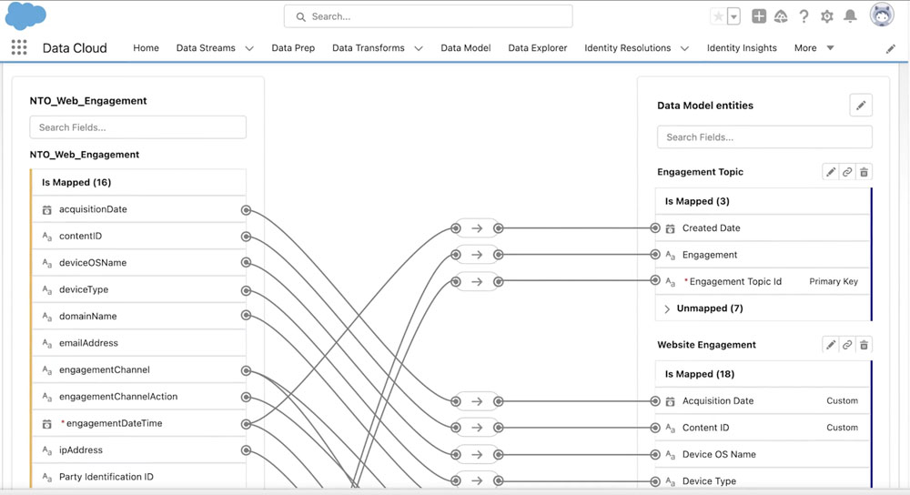 Salesforce Data Cloud, sistema interconectado